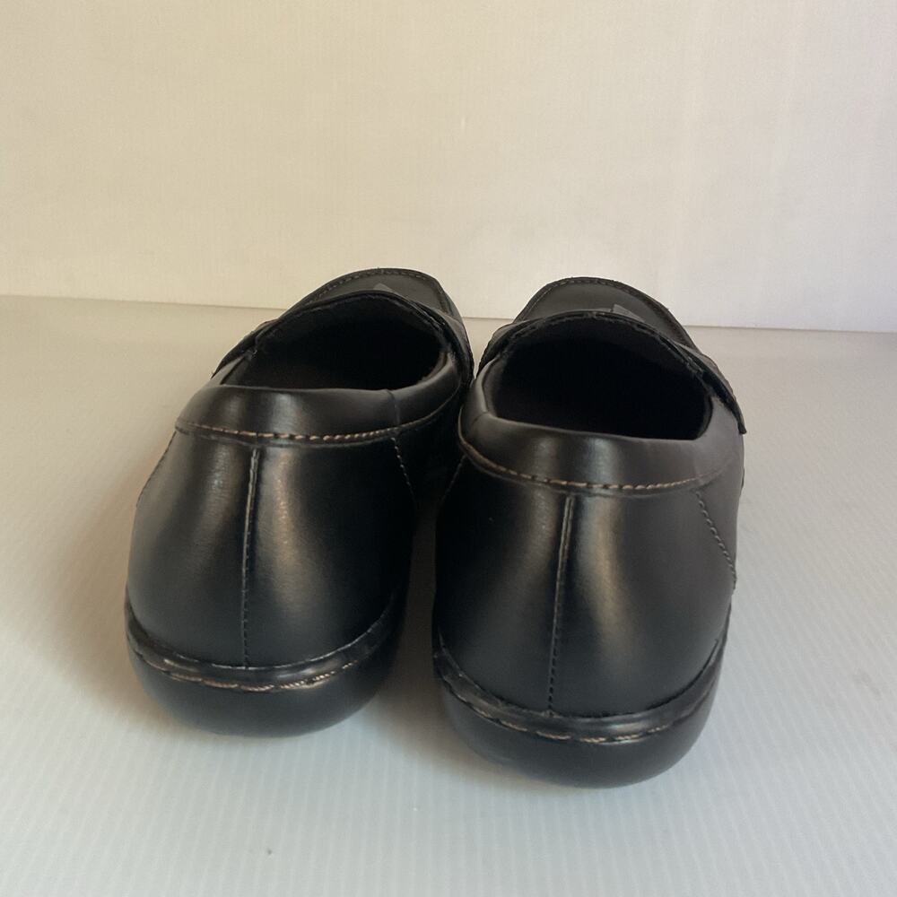Clarks Collection Black Leather Loafers Women’s 8.5 Ultra Comfort Tassel - Picture 6 of 8